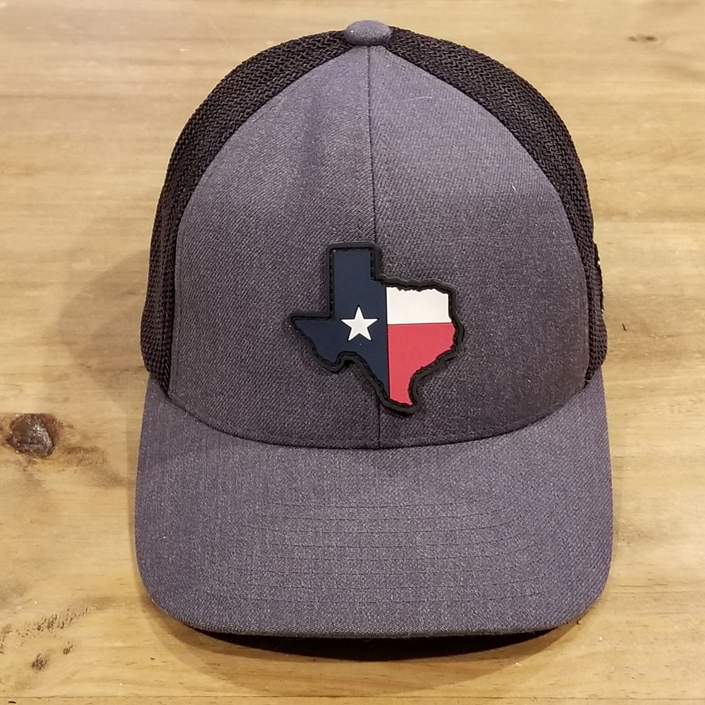 Branded Bills Texas Flag Logo One Size Gray Mesh Back Trucker 600